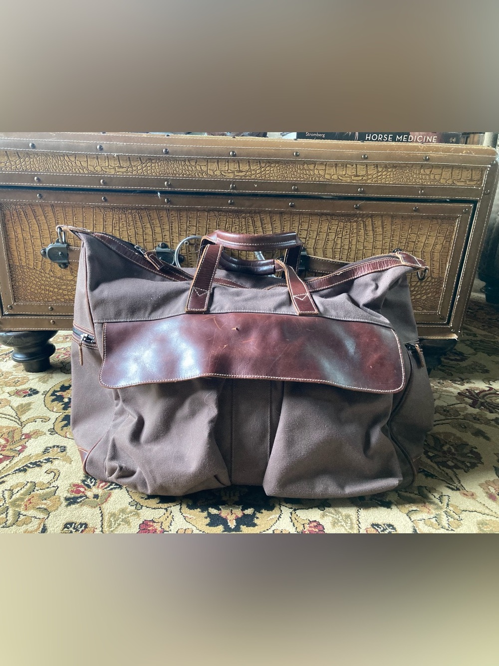 Sundance Canvas & Leather Weekender Bag